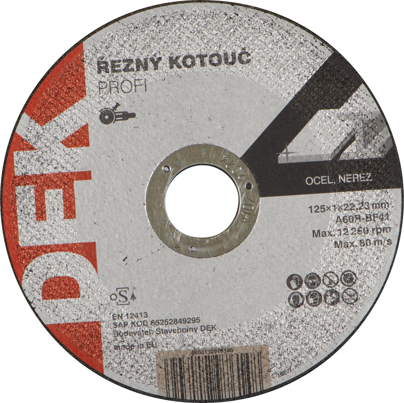 Kotouč řezný DEK PROFI 125×22,23 mm 1 mm
