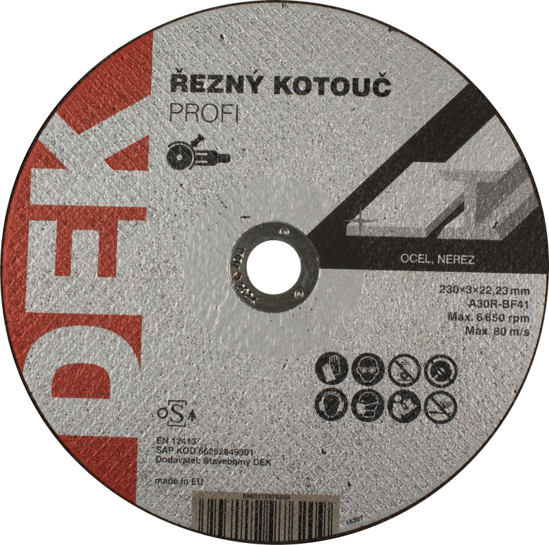 Kotouč řezný DEK PROFI 230×22,23 mm 3 mm