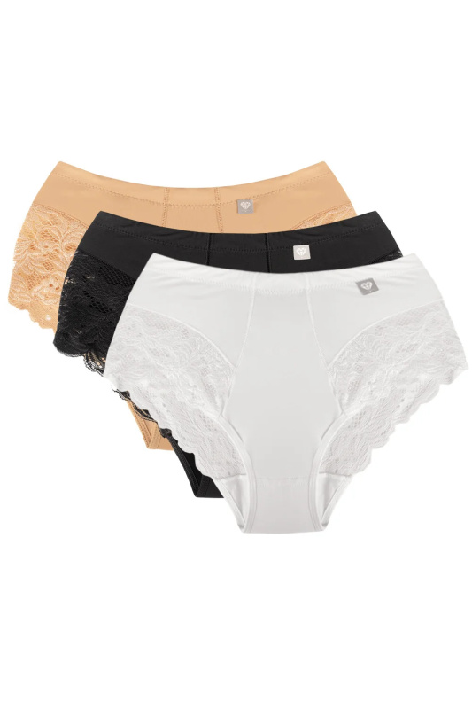 Wol-Bar Diamond 3506 3-pack barva: béžová-černá-bílá XL
