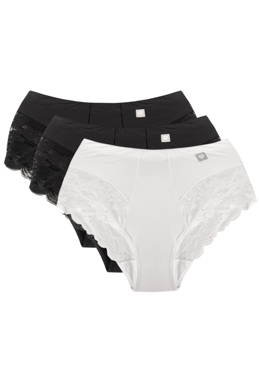 Wol-Bar Diamond 3506 3-pack barva:černá-černá-bílá 2XL
