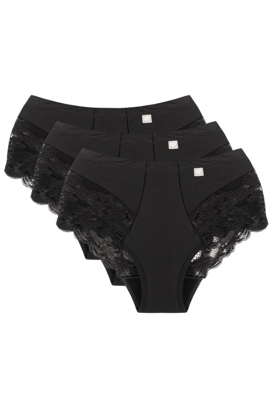 Kalhotky Wol-Bar Diamond 3506 3 pcs Barva: Černá, Velikost: 2XL