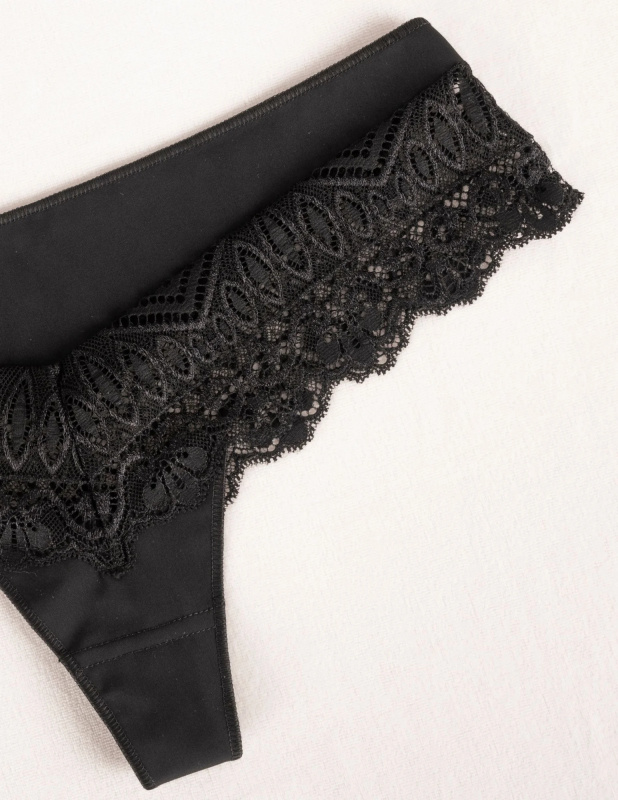 Tanga Wol-Bar Sirtaka 3 pcs Barva: Černá, Velikost: M