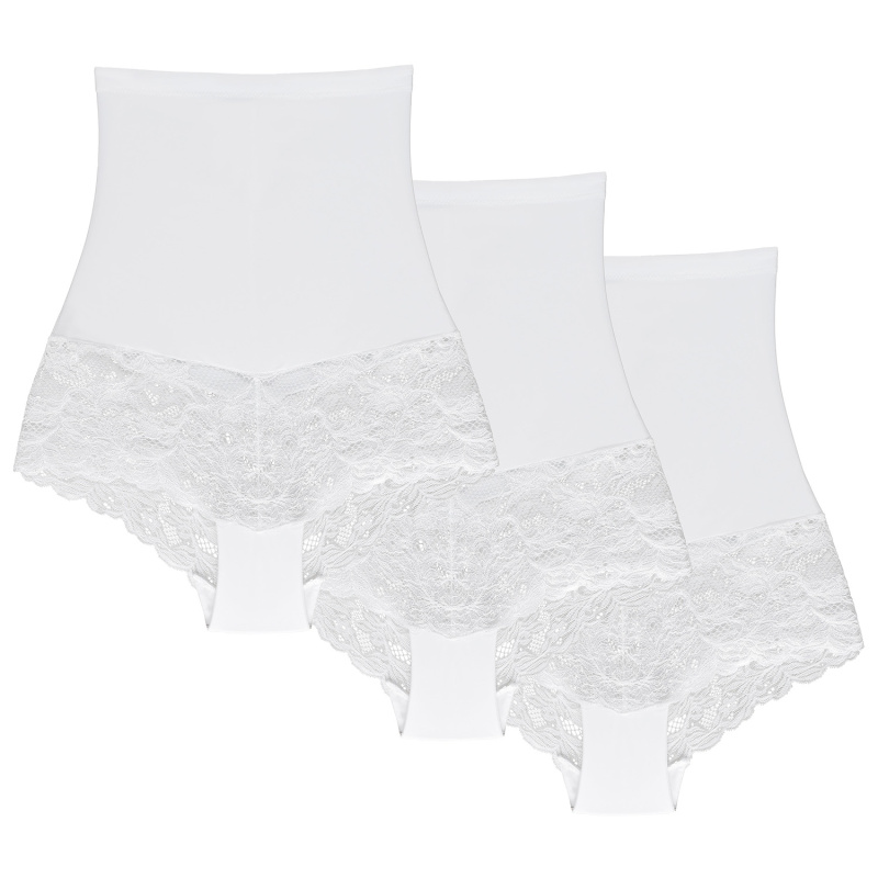 Tvarující kalhotky Wol-Bar Preciosa 3-pak Barva: Bílá, Velikost: 2XL