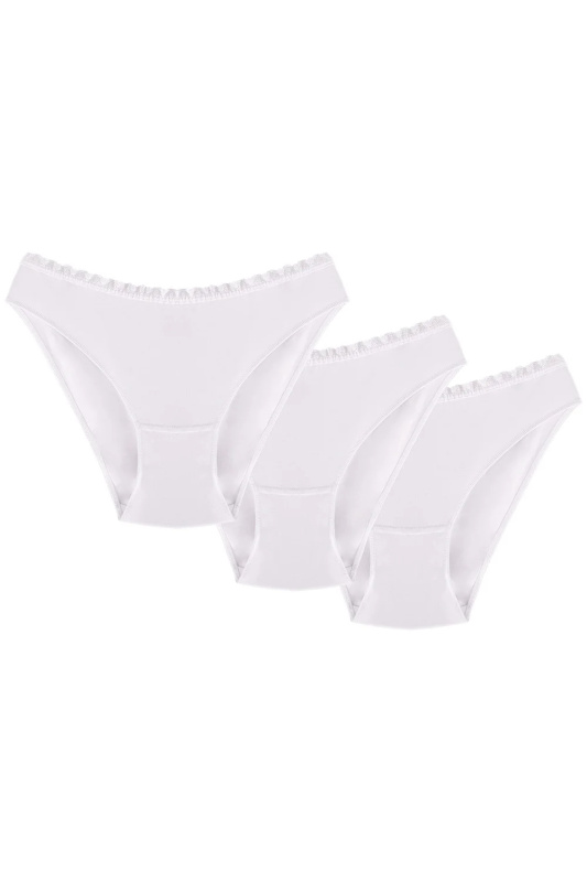 Kalhotky Wol-Bar Soft Cute 3 pcs Barva: Bílá, Velikost: M