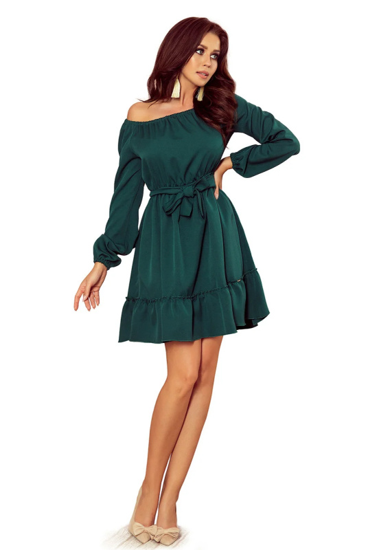 Zelené dámské šaty s volánky model 7789104 XS