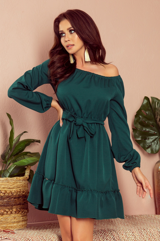 Zelené dámské šaty s volánky model 7789104 XL