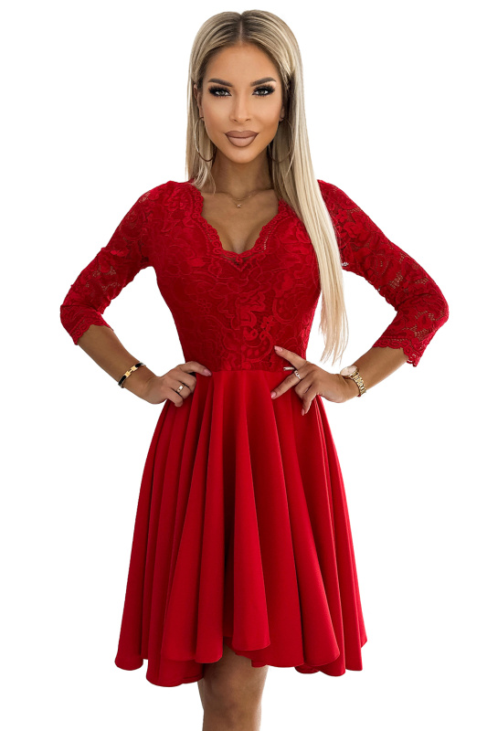 Dámské šaty 210-16 NICOLLE - NUMOCO Červená XXXL