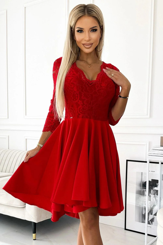 Dámské šaty 210-16 NICOLLE - NUMOCO Červená XXL