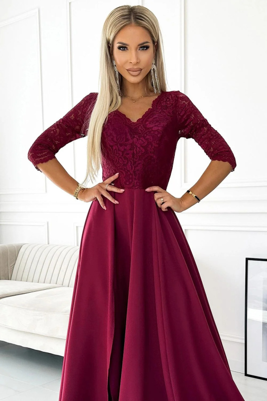 Dámské šaty 309-9 AMBER - NUMOCO bordó XXL