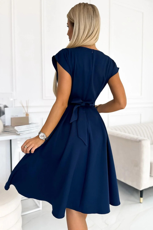 Dámské šaty 348-6 SCARLETT - NUMOCO tmavě modrá XL