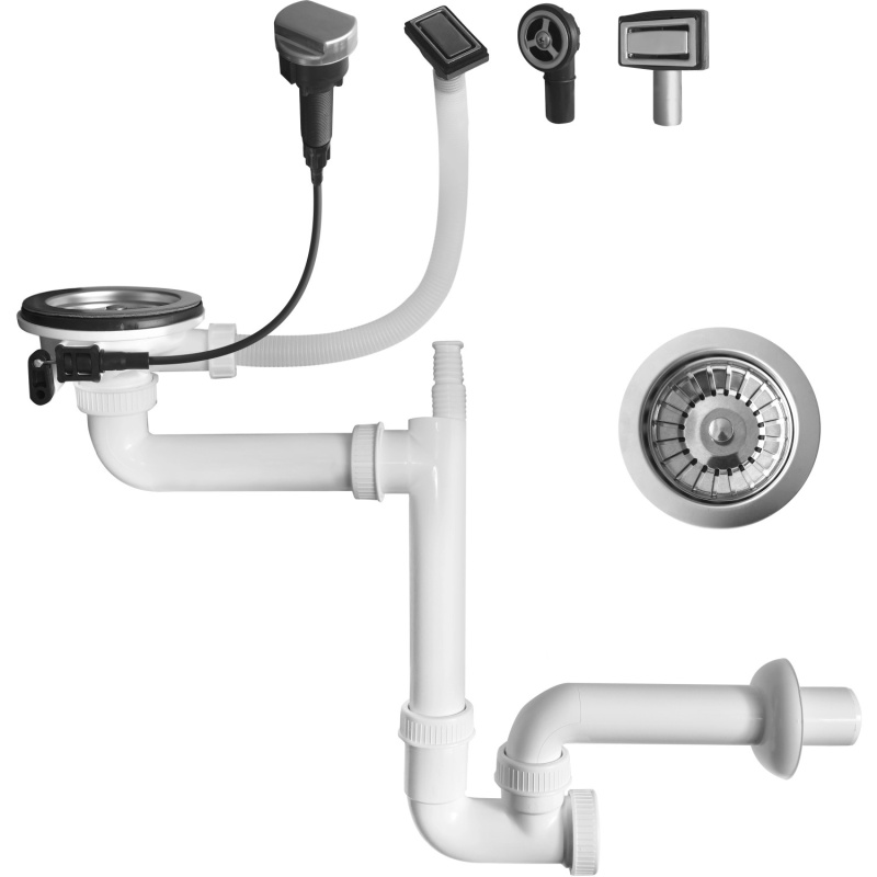 Miló Sifon pro 1dřezy, automatický, pr. 114 mm