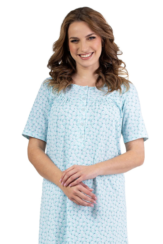 Dámská noční košilka 013 green - REGINA zelená XL