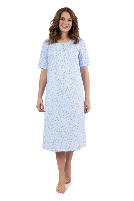 Noční košile 013 blue plus - REGINA světle modrá XXL