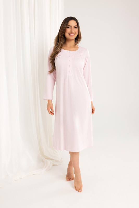 Dámská košile Regina 016 long/r 2XL-4XL Z25/26 růžová 3XL