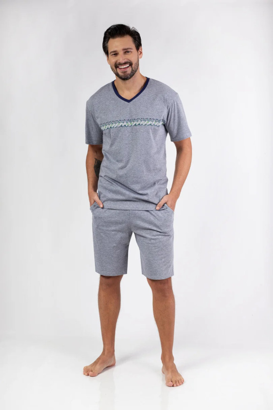 476 PÁNSKÉ PYŽAMO W/25 C.melange XL