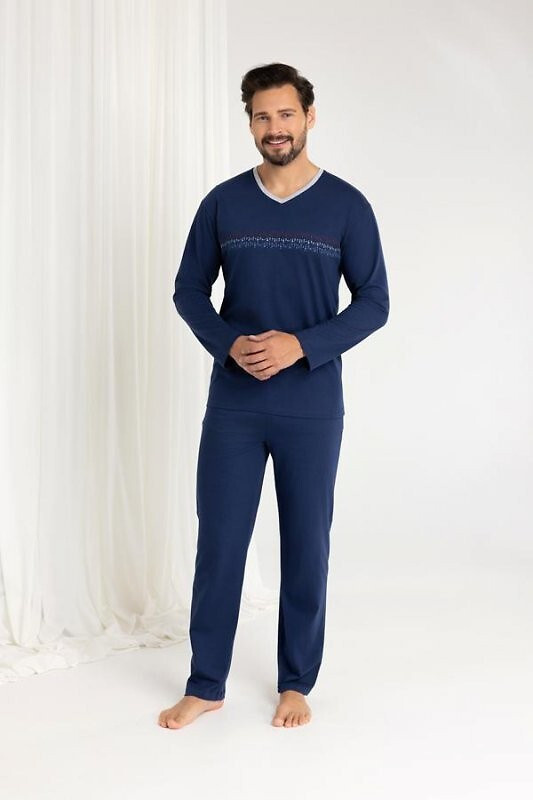Pyžamo Regina 485 long/r M-XL Z25/26 pánské lehká melanž L