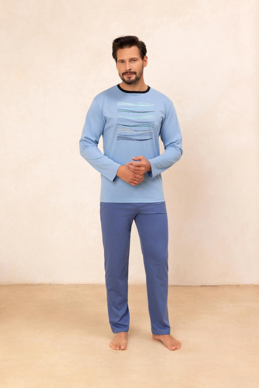 Pyžamo Regina 492 dlouhé/r 2XL Z25/26 pánské béžová XXL