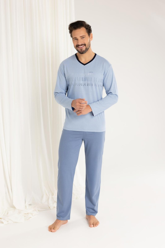 Pyžamo Regina 495 dlouhé/r 2XL-3XL Z25/26 pánské námořní 3xl