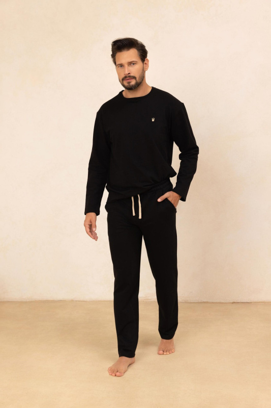 Pyžamo Regina 497 long/r M-XL pánské černá M