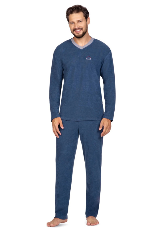 Pánské pyžamo 592 blue plus - REGINA modrá XXL