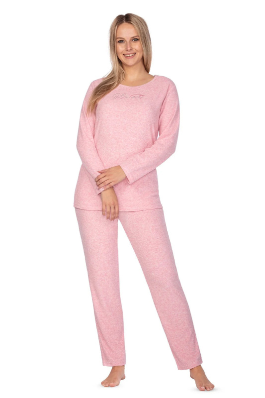 Dámské pyžamo Regina 643 dlouhé/r froté M-XL béžová M