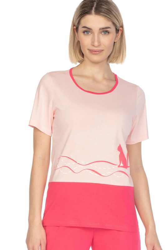 Dámské pyžamo 663 pink plus - REGINA růžová XXL