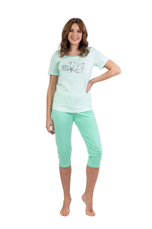 Dámské pyžamo 688 green - REGINA zelená L