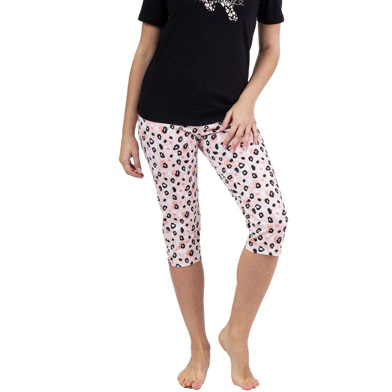 Dámské pyžamo 689 black - REGINA černá L