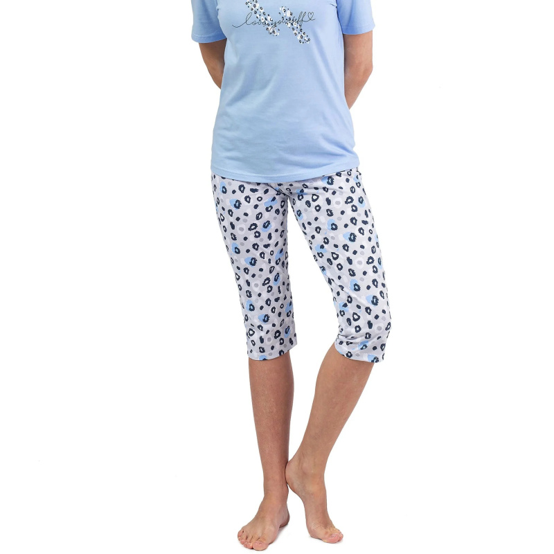 Dámské pyžamo 689 blue - REGINA světle modrá XL