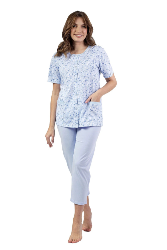 Dámské pyžamo 694 blue plus - REGINA světle modrá XXL