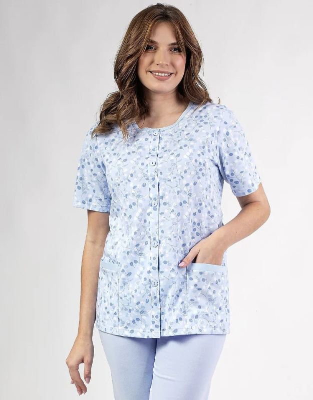 Pyžamo Regina 694 cr/r 2XL-3XL W25 dámské rozepínací růžová XXL