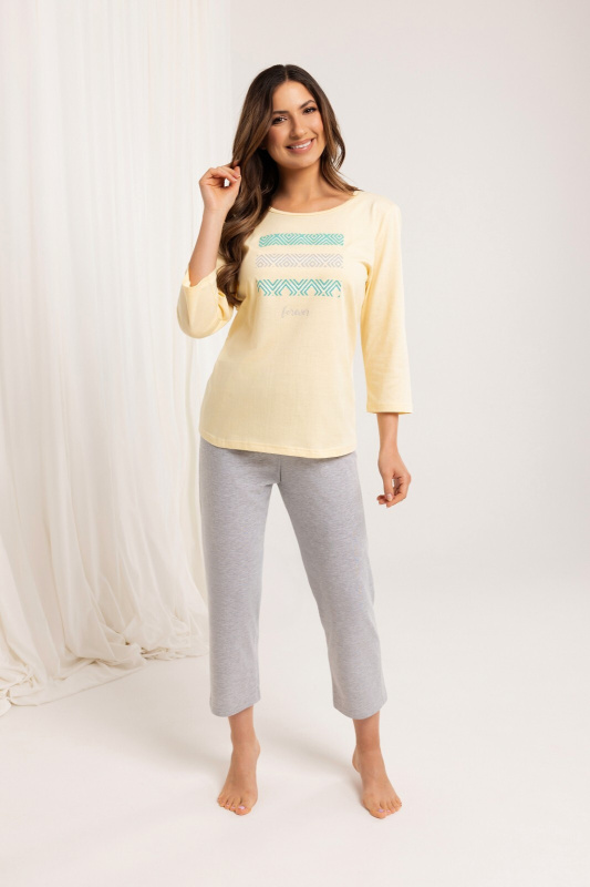 Pyžamo Regina 709 3/4 M-XL Z25/26 dámské růžová L