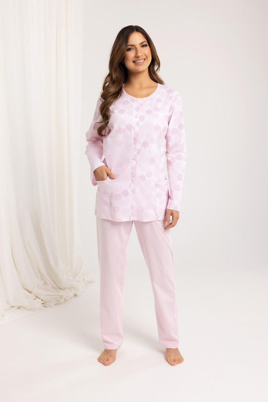 Pyžamo Regina 710 dlouhé/r M-XL Z25/26 dámské rozepínací modrá XL