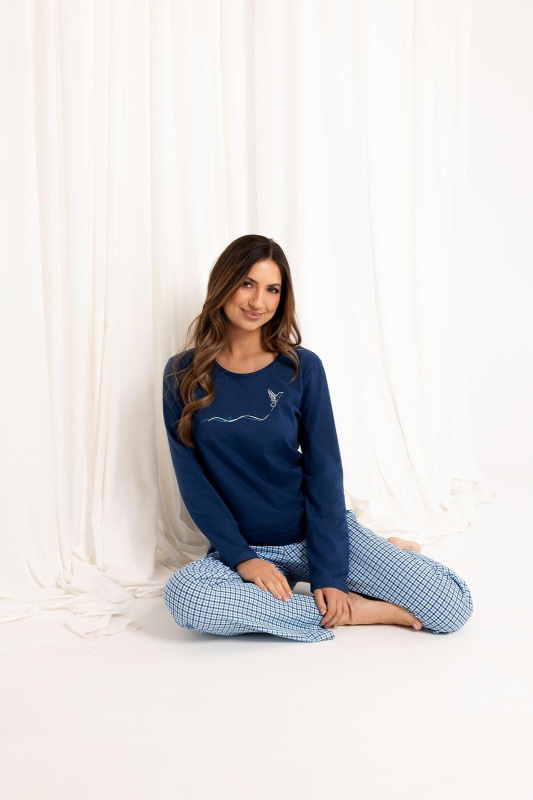 Pyžamo Regina 714 long/r S-XL Z25/26 dámské lehká melanž L