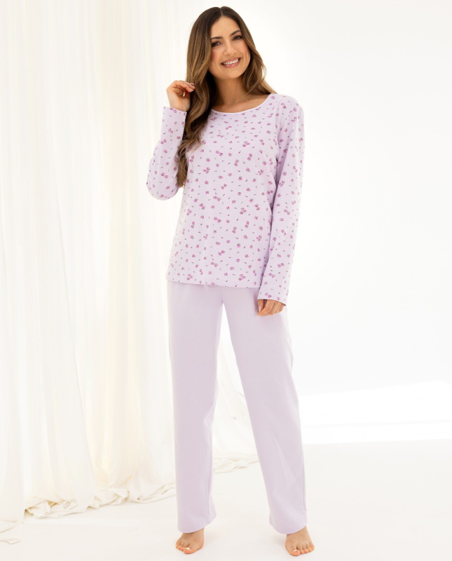 Pyžamo Regina 717 dlouhé/ 2XL-3XL Z26 dámské fialová XXL