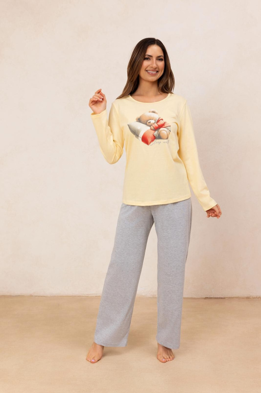 Dámské pyžamo Regina 728 long/r Z25/26 modrá XL