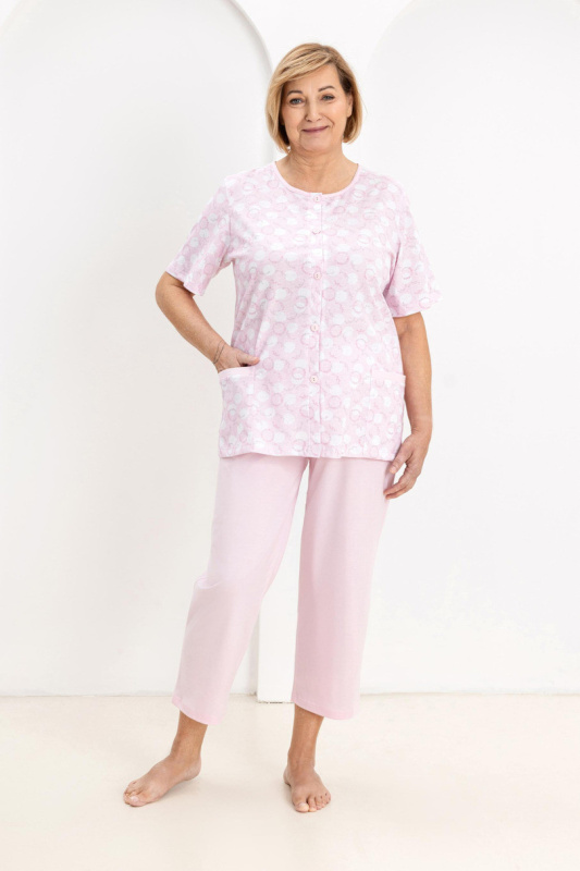 DÁMSKÉ PYŽAMO 738 BIG W/26 růžová 3XL