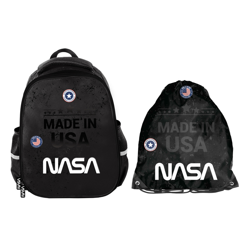 Paso Školní set dvoukomorový batoh + vak na záda Nasa