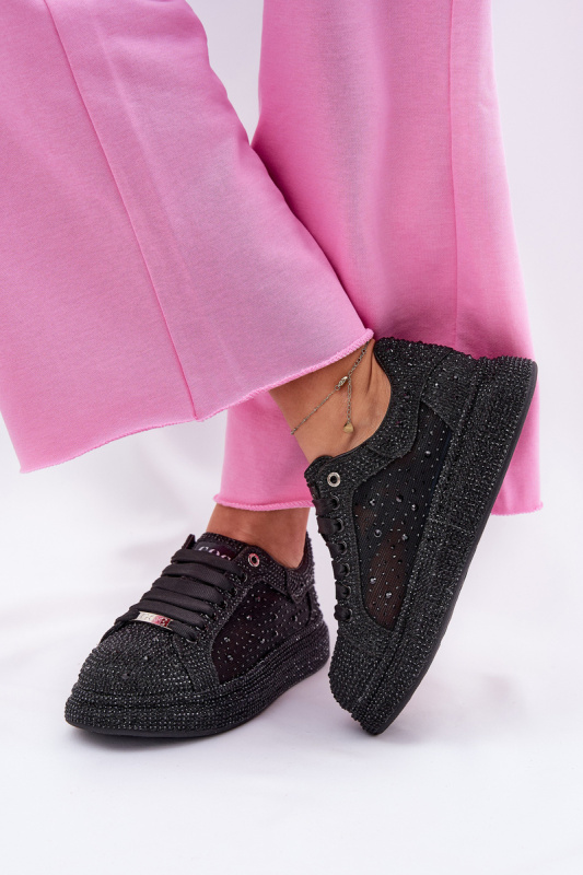 Zdobené tenisky na platformě GOE NN2N4021 černé 37