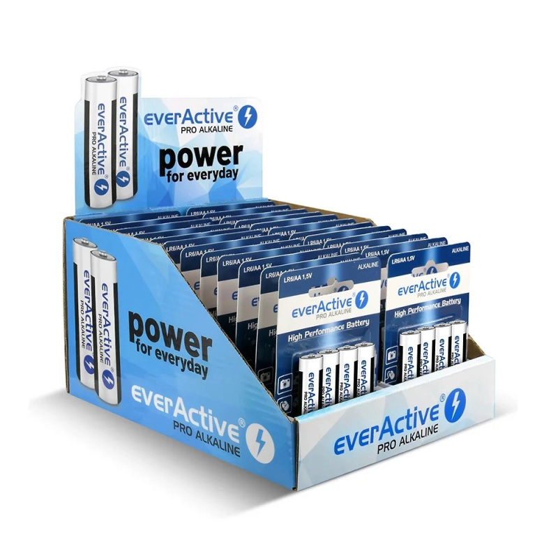 Baterie AA LR6 everActive Pro Alkaline – balení 96 ks