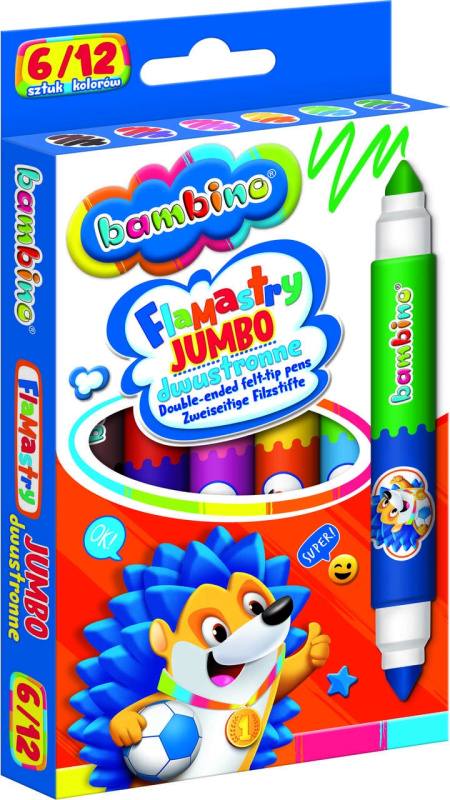 Kiki Bambino Oboustranné fixy Jumbo 6 ks/12 barev KX5477