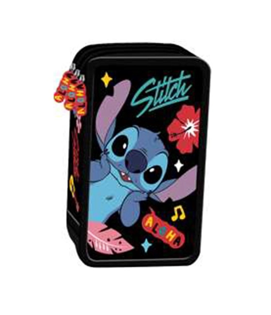 Disney Stitch black aloha penál s výbavou