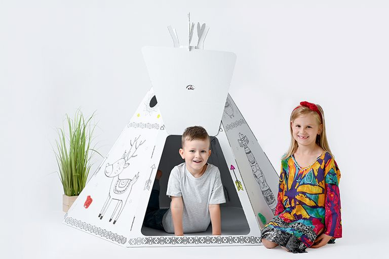 Teepee k vybarvení kartonové