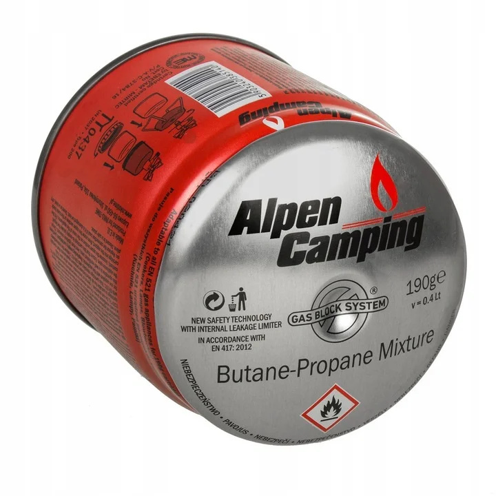 Alpen Camping Plynová kartuše do plynových vařičů 190 g