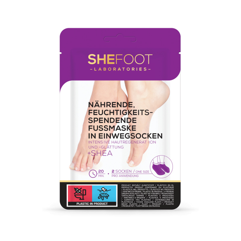 SheCosmetics SheFoot Vyživující a hydratační ponožky 1 pár