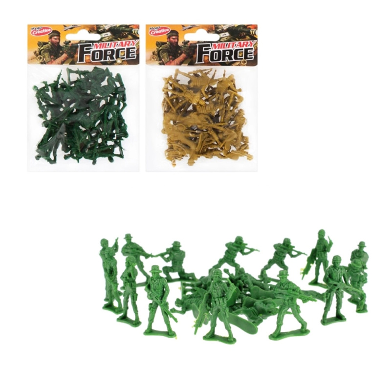 Plastoví vojáčci v sáčku – sada 24 figurek