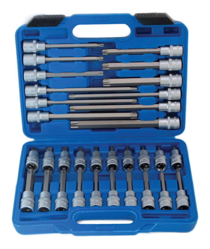 Sada nástrčných klíčů, Torx, 1/2", T20 - T70, 32 ks - SST3212