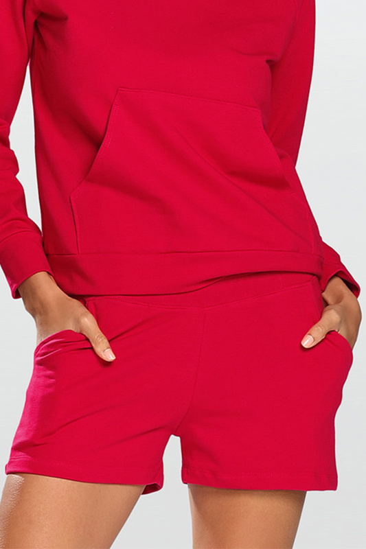 Dámské bavlněné šortky Dkaren Koko Barva: Červená, Velikost: 2XL