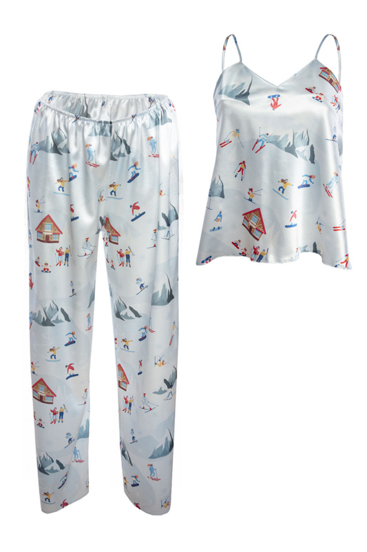 Dámské pyžamo Dkaren DK-KI-012 Barva: Bílá, Velikost: XL