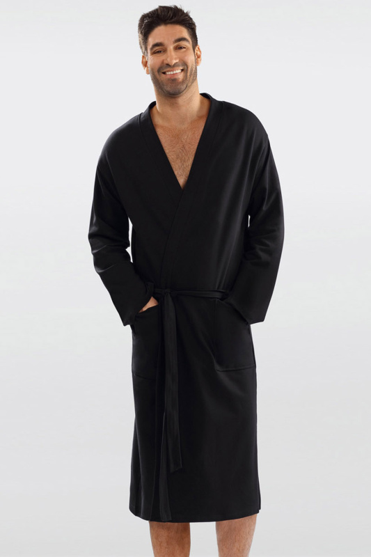 Pánský bavlněný župan Dkaren Harry Barva: Černá, Velikost: 2XL